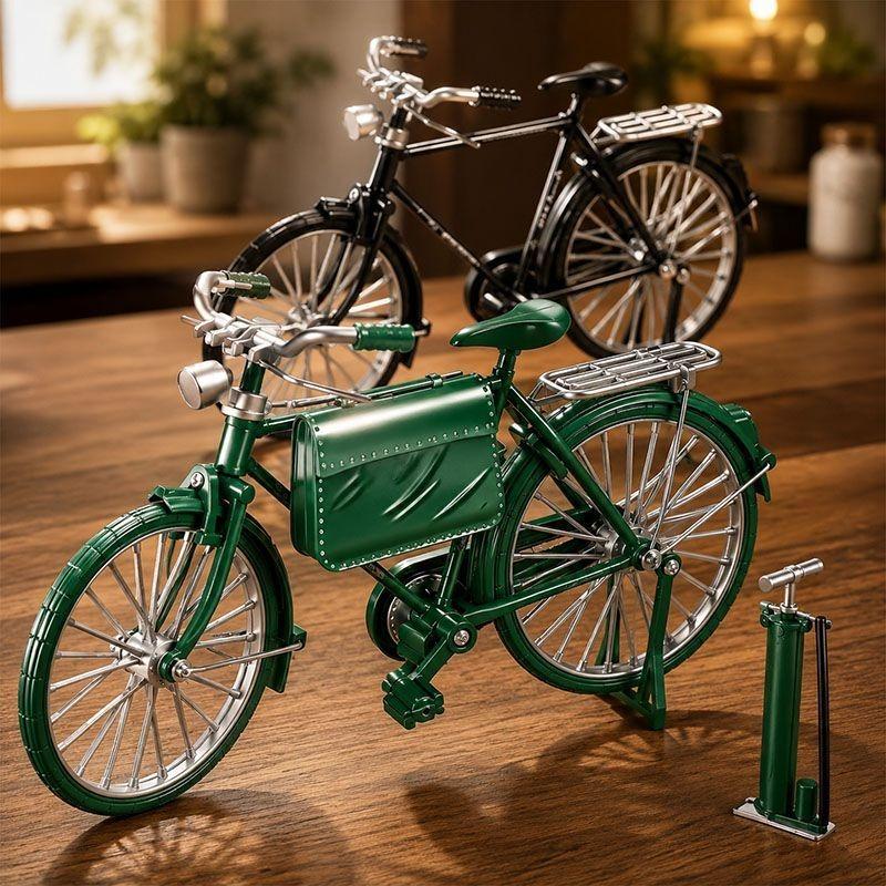 DIY Retro Fahrradmodell Ornament Für Kinder, 1:10 Simulations-Mini-Fahrradmodell-Bausatz, Fingerfahrrad-Modellspielzeug für Schreibtischdekoration