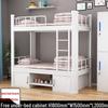 Double-Decker Iron Bunk Bed for Student or Employee Dormitories