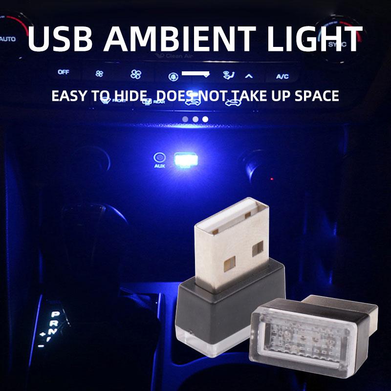 1PCS MINI USB Atmosphere Lights Decorative Lamp Indoor Night Light for Car Computer Ambient Light 5V