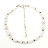 Summer Natural Gravel Collarbone Chain Necklace, Handmade Beaded Gravel Necklace Short Url N133