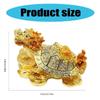 Traditional Chinese Rhinestones Metal Dragon Turtles Figurines Jewelry Case Ornament for Home and Office Desktop Decors