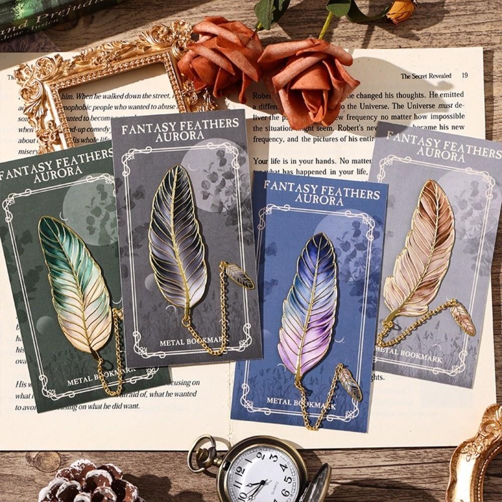 Feather Vintage Feather Bookmark Vintage Book Page Marker Feather Metal Bookmark Friends