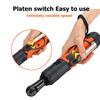 60NM 18V Electric Wrench Kit 3/8 Cordless Ratchet Wrench Rechargeable Scaffolding Torque Ratchet with LED Working Light