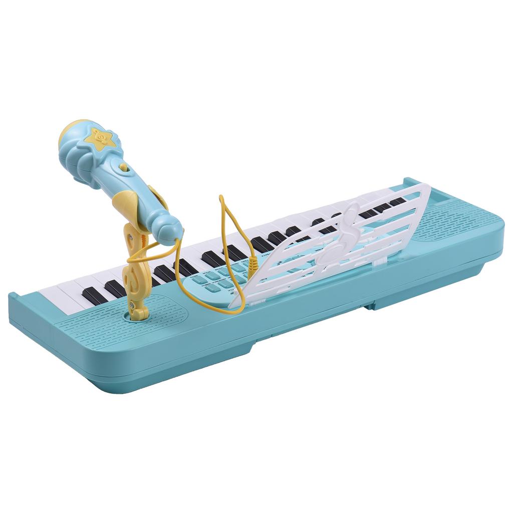 37 Key Electronic Keyboard Piano 7 Tones 8 Drum Group 24 Demos Single Speaker Musical Instrument with Music Score Stand