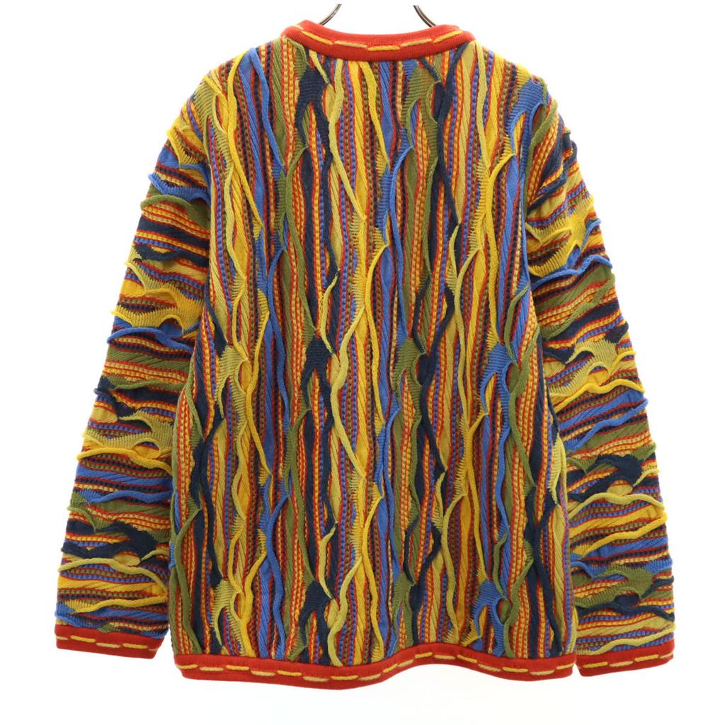 Coogi Fatto in Australia Manico complessivo Manica lunga Maglione lavorato a maglia 3D Uomo Usato