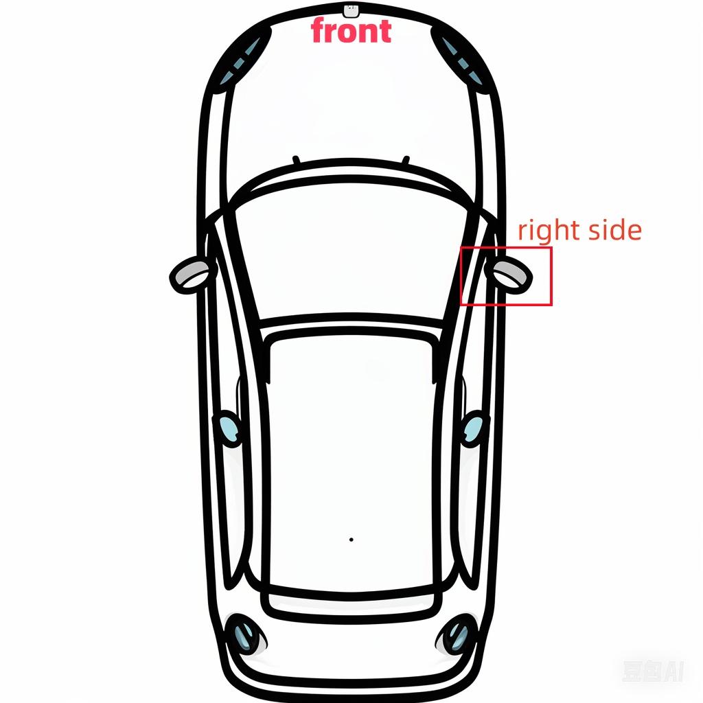 Lens For VW Passat B6 2006 2007 2008 2009 2010 Rearview Mirror Blue Glass Car Accessories 0857521 0857522