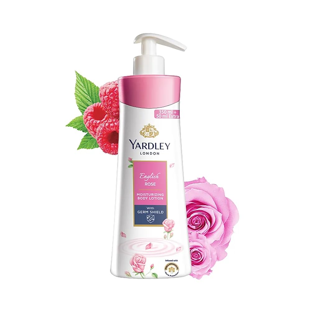 Yardley London English Rose Moisturising Hand And Body Lotion 350ml Pack With 50ml Free For Women