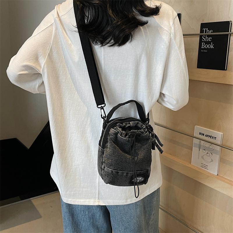 Mobile Phone Bag Women's Crossbody Bag Denim Shoulder Bag Vertical Coin Purse