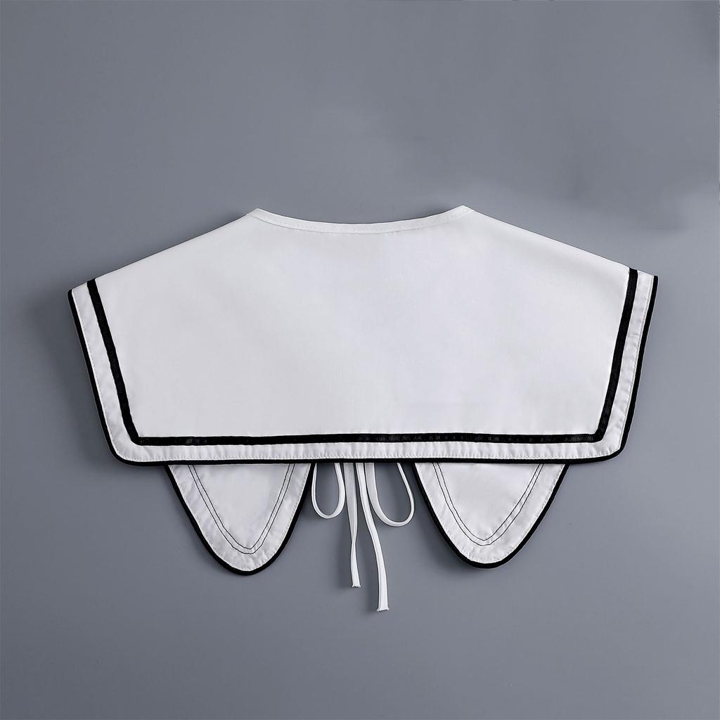Weißer Kragen-Schal mit großem Revers für Hemd, abnehmbarer Kragen, Damenbekleidung, Schulterwickel, falscher Kragen, Umhang, Accessoires