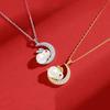 925 Sterling Silver Rabbit Pendant Necklace with Natural Hetian Jade