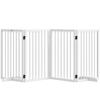 Modular Foldable Pet Safety Barrier with Support Foot, Solid Wood, 206 X 35.5 X 76 Cm