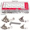 Kit da 240 Pezzi di Dadi e Bulloni Esagonali - M2 M3 M4 M5 - Include Rondelle Piane