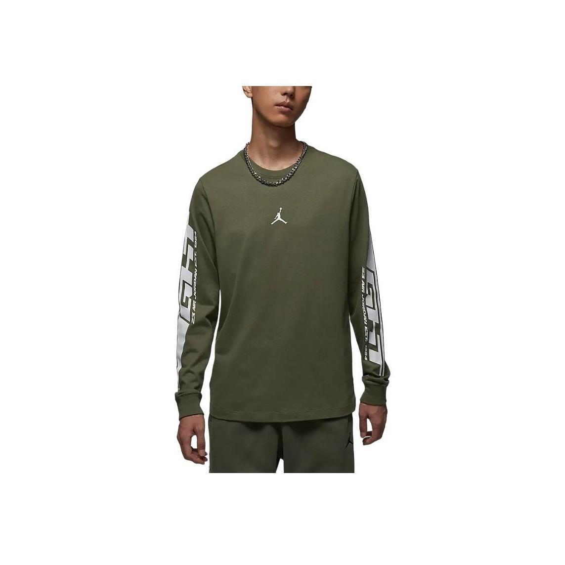 

Jordan Mvp Fw24 Удобная футболка с круглым вырезом и длинным рукавом для мужчин, топы, средне-оливковый цвет FZ1974-222 S