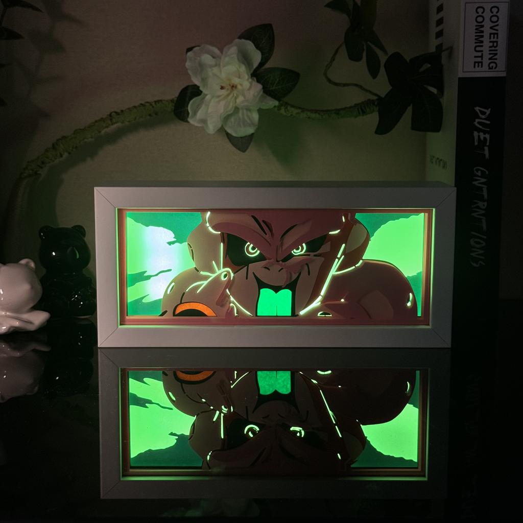 Led Multicolored Anime Light Box For Bedroom Decoration Paper Cut Shadow Box Birthday Gift Bedside Night Lamp Gifts