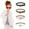 Children's Punk Belt Student Boys and Girls Jeans Heart-shaped Hollowed Out Heart Belt Female Pink Sky Blue