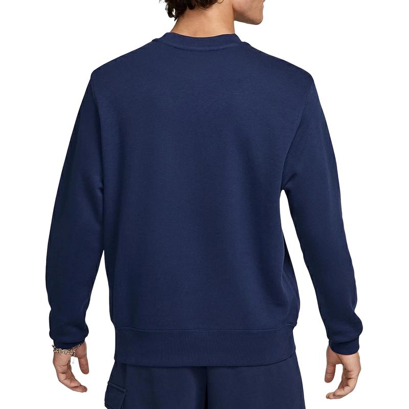 Nike Club Round Neck Logo Embroidered Long Sleeve Sweatshirt Men sweatshirt FB7685-410
