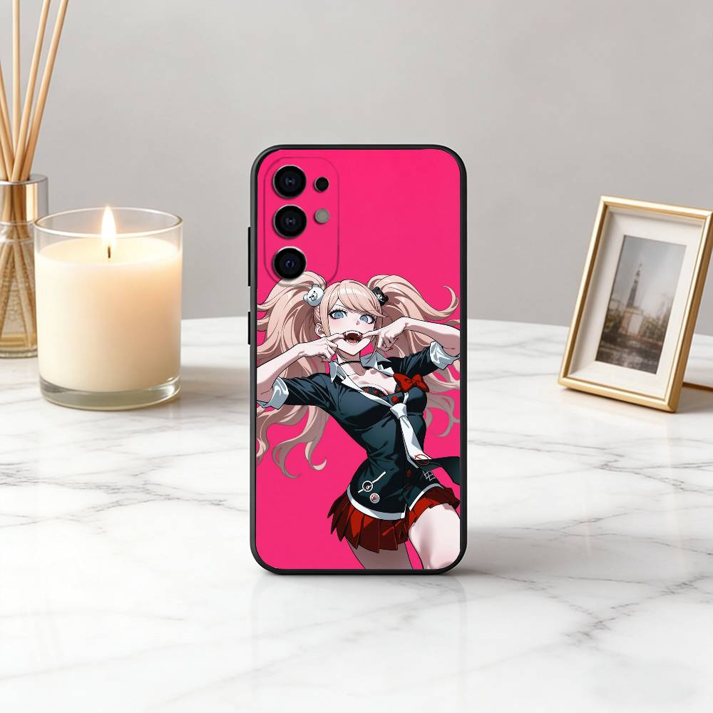 

J-Junko Anime Enoshima-JEES Phone Case Black Silicone Soft For Samsung S25,S24,S21,S22,S23,S30,Ultra,S20,Plus,Fe,Lite Samsung S225G