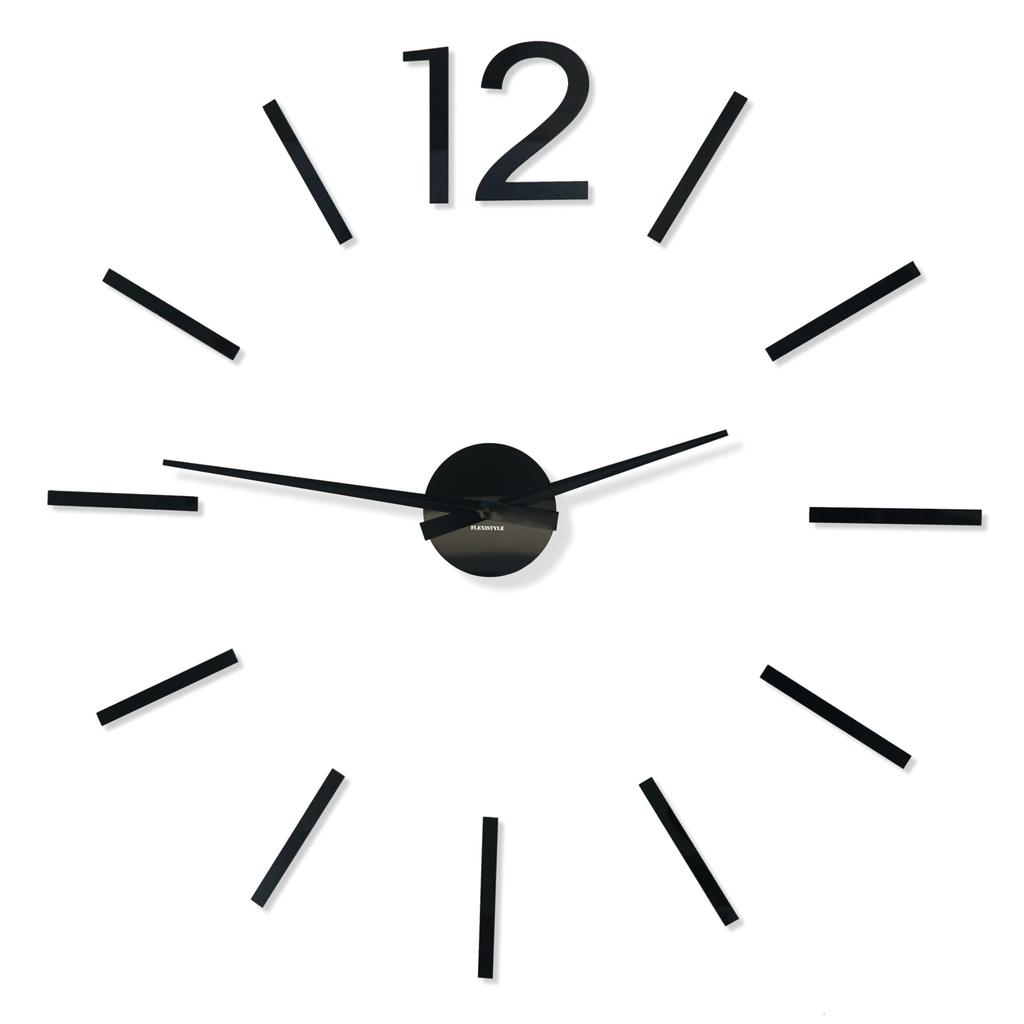Modern stick-on wall clock 100-130cm
