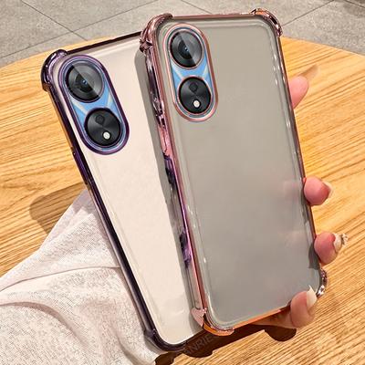 Silikon-Softcase mit vier verdickter Beschichtung und vier Ecken für Oppo A58 4G 5G A38 A78 A57 Realme C55 C53 C35 C33 C31 C30 C20 C15 9 Abdeckung
