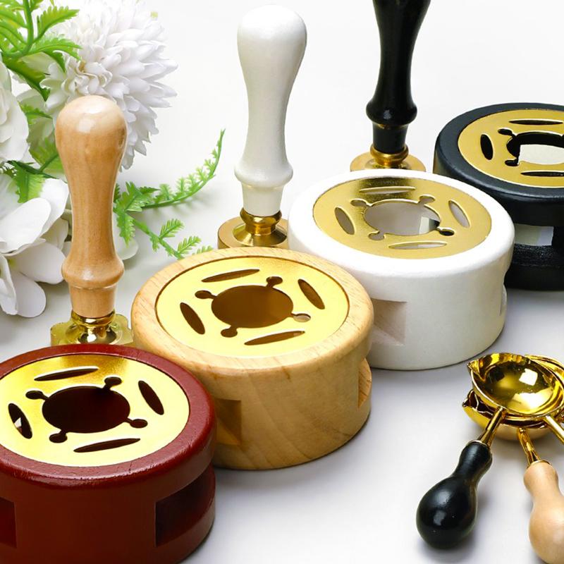 DIY Lžíce na pečetní vosk, ohřívač na tavení vosku, lakovací pec, kamna z masivního dřeva, pečetní potřeby pro razítko, voskové razítko, řemeslné dárky na svatbu
