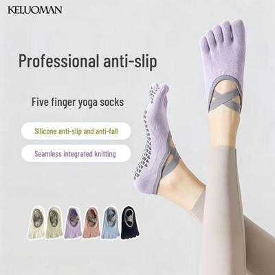 Women's No-Show Five-Finger Yoga Socks - Non-Slip, Thin Style for Dance, Fitness & Pilates, Spring New Arrival