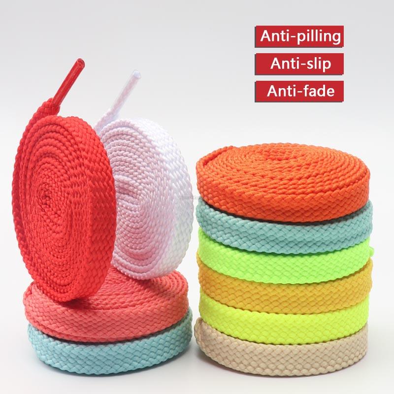 

Classic Shoelaces for Sneakers Fabric Flat Shoe laces 24 colors Solid Shoelace Elastic Laces Shoes 100/120/140/160CM Strings 120cm