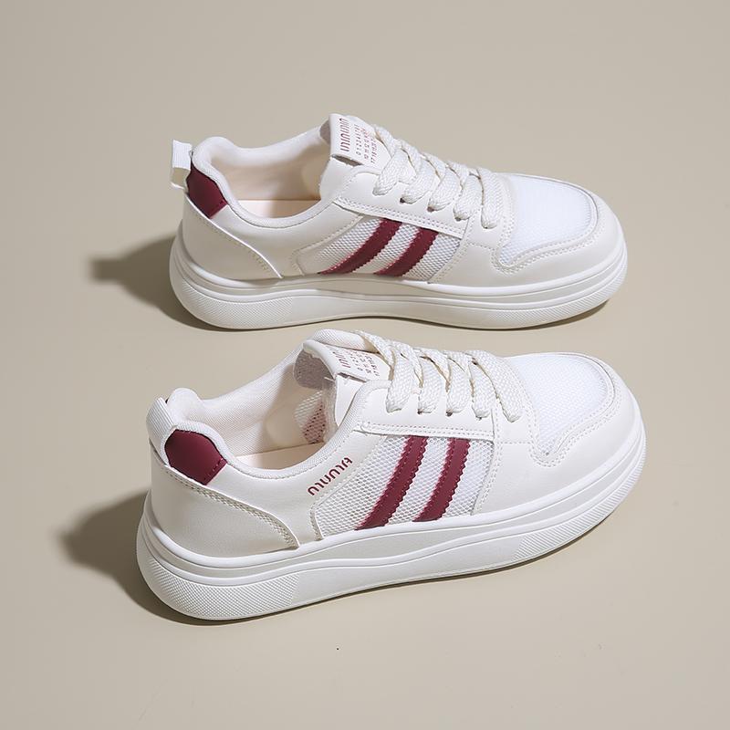 Mode CRLAYDK Klassische Damen-Sneaker Lässig Trendig Skateboard Walking Mesh Trainer Schuhe Damen Weiß Laufen Schnürschuhe Tennis