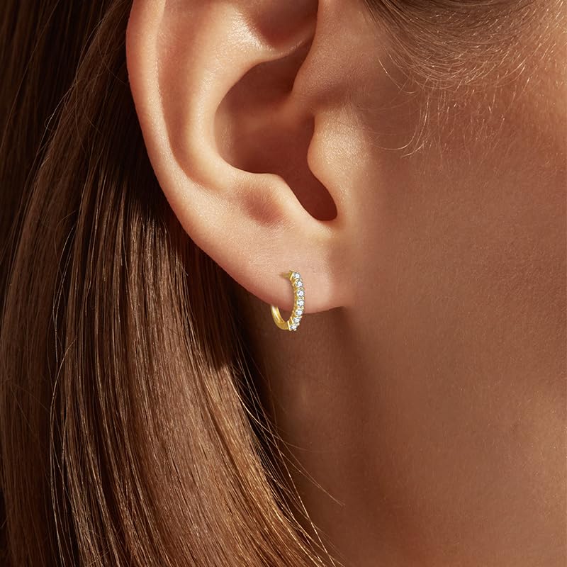 FANCIME Hoop Earrings for 7 14K Natural Single Anniversary Gift Wrapping Included Women, Diamonds, 0.24 Carat, Gold, Stones, Earring, Unisex,