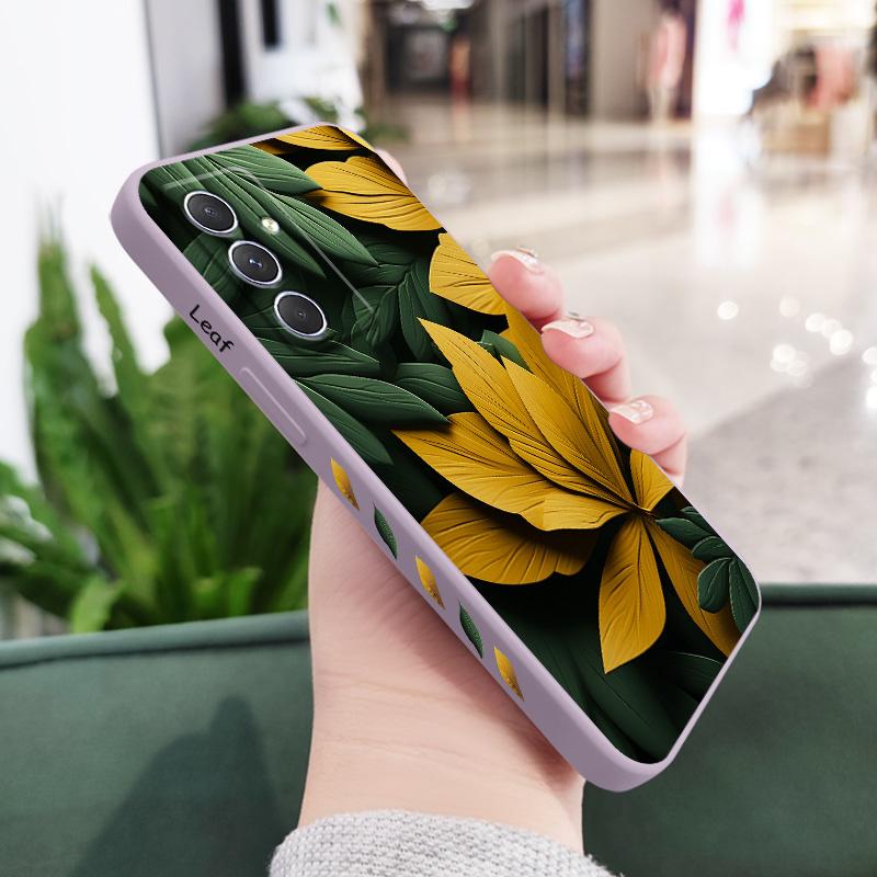 

Carve A Leaf Phone Case For Samsung Galaxy A55 A35 A25 A15 A05 A05S A54 A34 A24 A14 A04 A04S A04E 4G 5G Cover Samsung A15 5G(4G) світло-фіолетового кольору