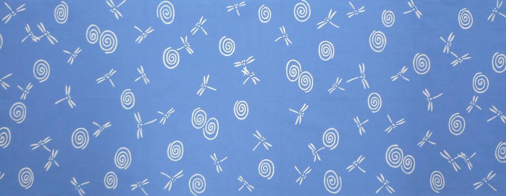 Todaya Shoten Tenugui hand with a dragonfly design in a spiral pattern Nashien-zome (Japanese towel) (235)