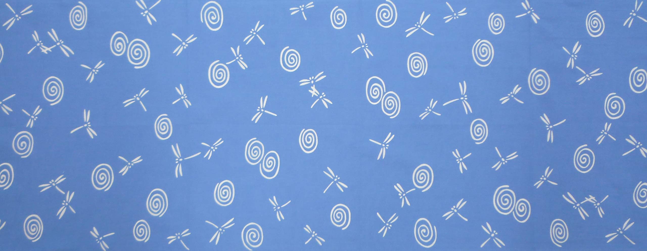 

Todaya Shoten Tenugui hand with a dragonfly design in a spiral pattern Nashien-zome (Japanese towel) (235)