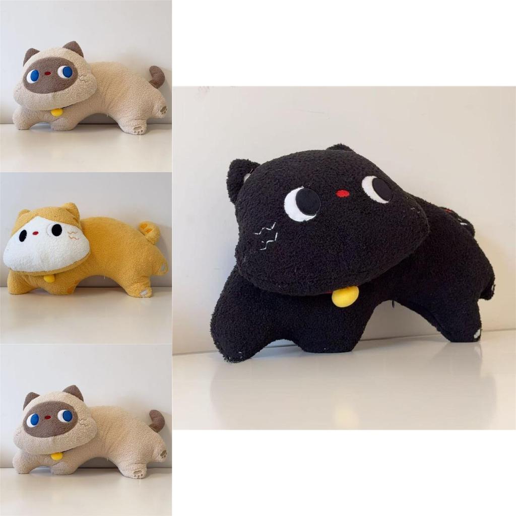 Cute Animal Dopamine Cat Plush Pillow With Embroidered Design For Students And Home Decor