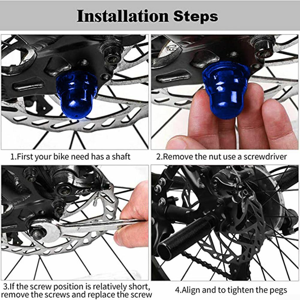 1 Pair Bike Pegs 100x28MM Aluminum Alloy Anti-skid
