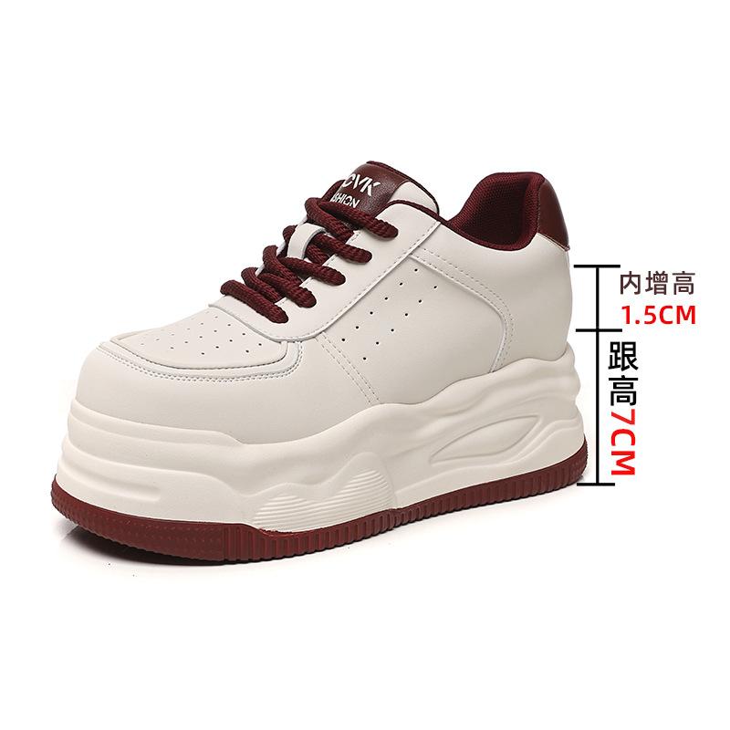 

Little white shoes women s wear-resistant mesh yarn new breathable trend single shoes comfortable thick-soled shock-absorbing women s shoes tide 40 червоний