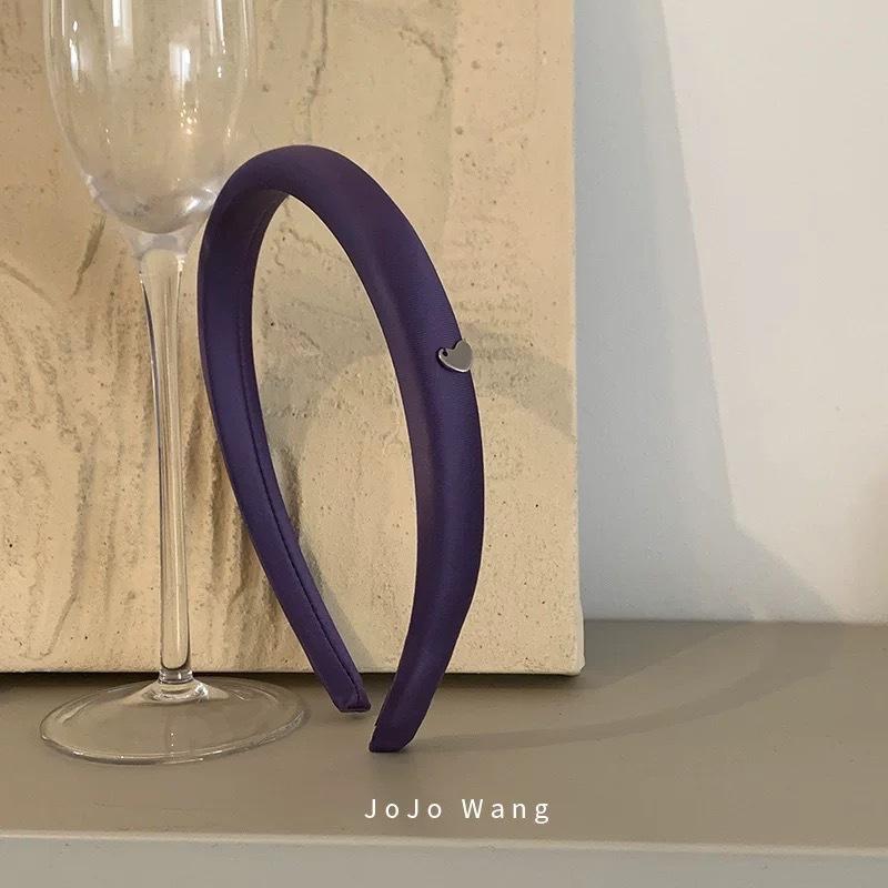 Purple Color Satin Hair Band, Hair Bow, Hair Ring, Hair Clip, Korean Headband Hair Accessory, Hair Decoration