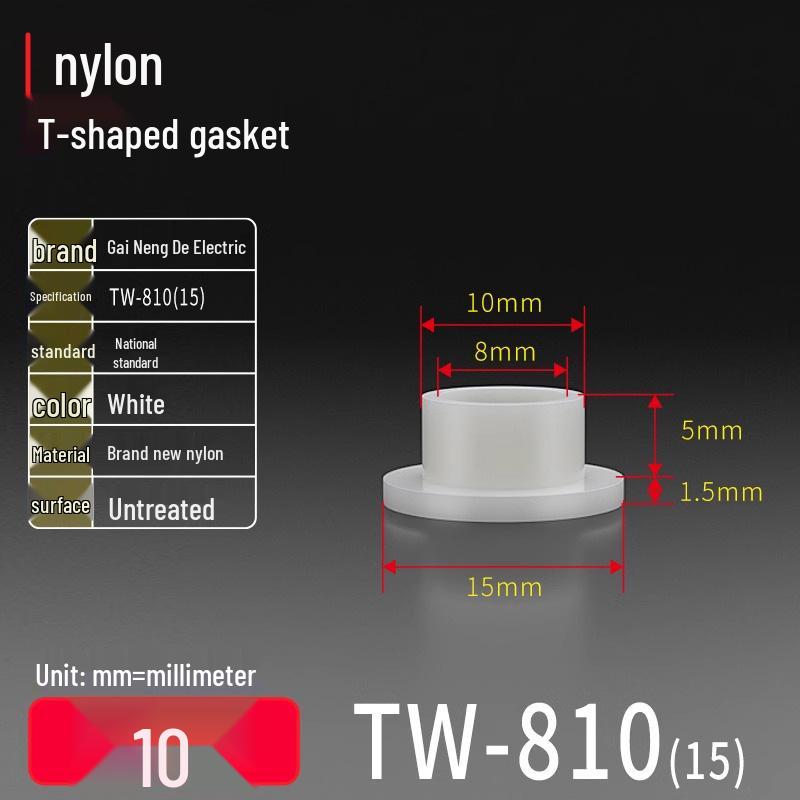 T-förmiger Nylon-Kunststoff-Dichtungsring und Schraubwellenhülse (Für dich: M2-M35)