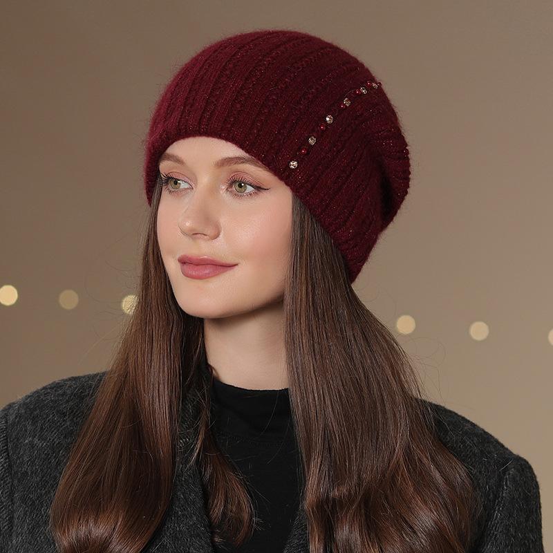 Neue Frauen Winter Hut Mode Schmücken Beanie Hut Warme Winter Kappe Für Weibliche Casual Streetwear Gestrickte Hut