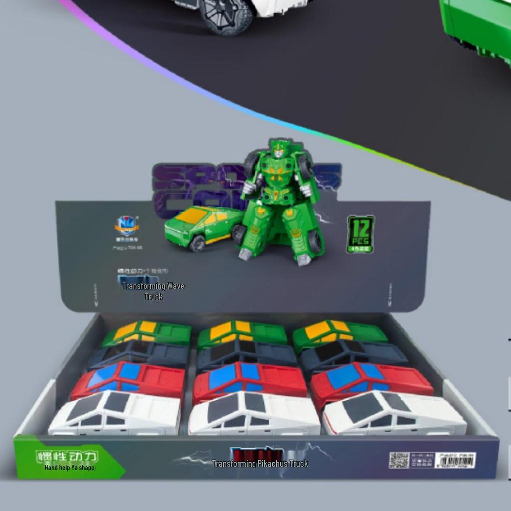 706-95 Ni Le Little Captain Transforming Sound & Light Inertia Pickup Truck Toy