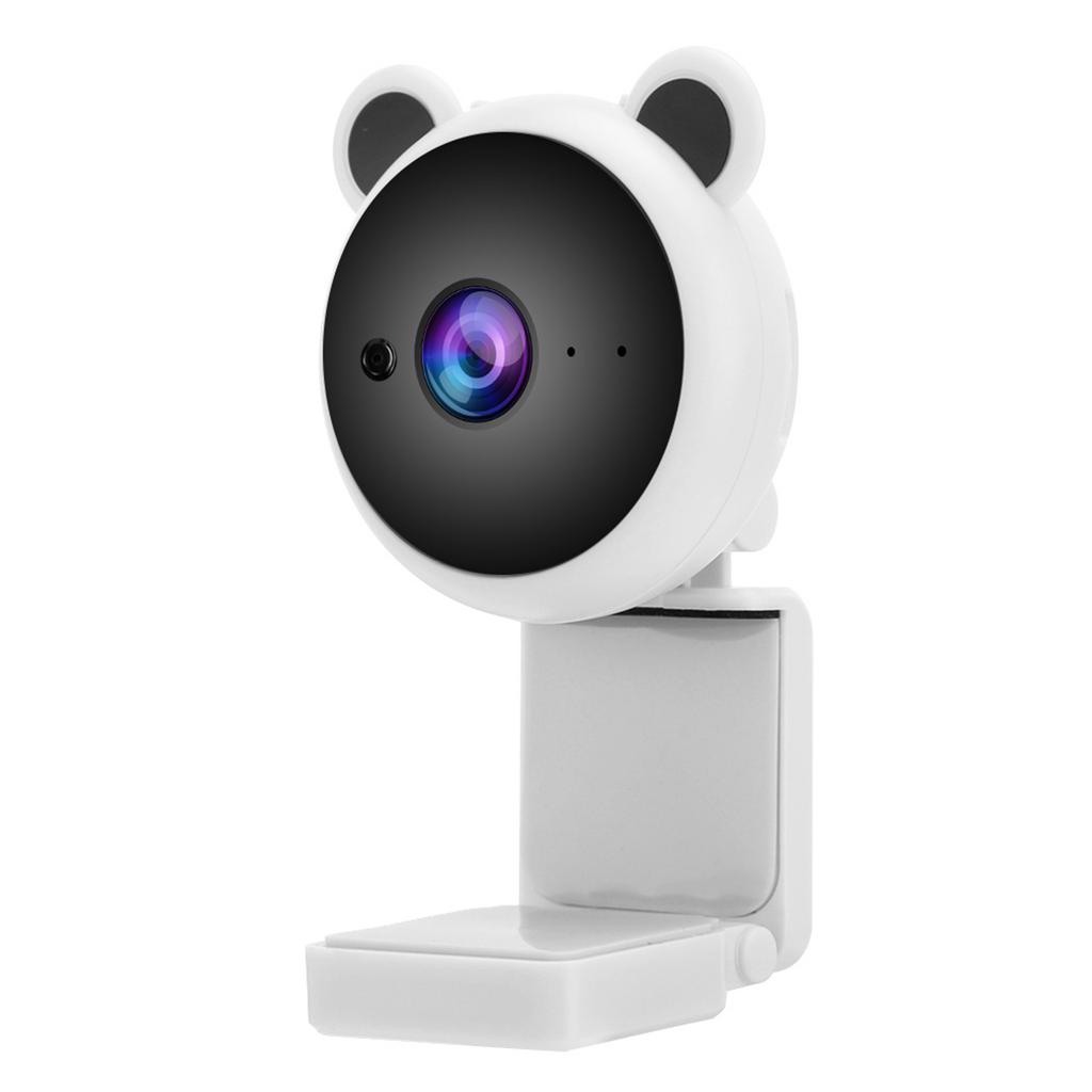 1080P HD USB Computer Camera Video Recording Digital Webcam BuiltIn Microphone for Live Broadcast(White )