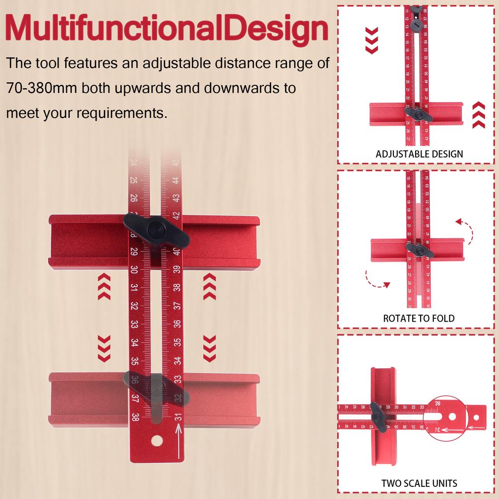 15cm-120cm Router Circle Cutting Jig 4 In 1 Router Milling Groove Bracket Woodworking Cabinet Hardware Jig Punch Groove Bracket