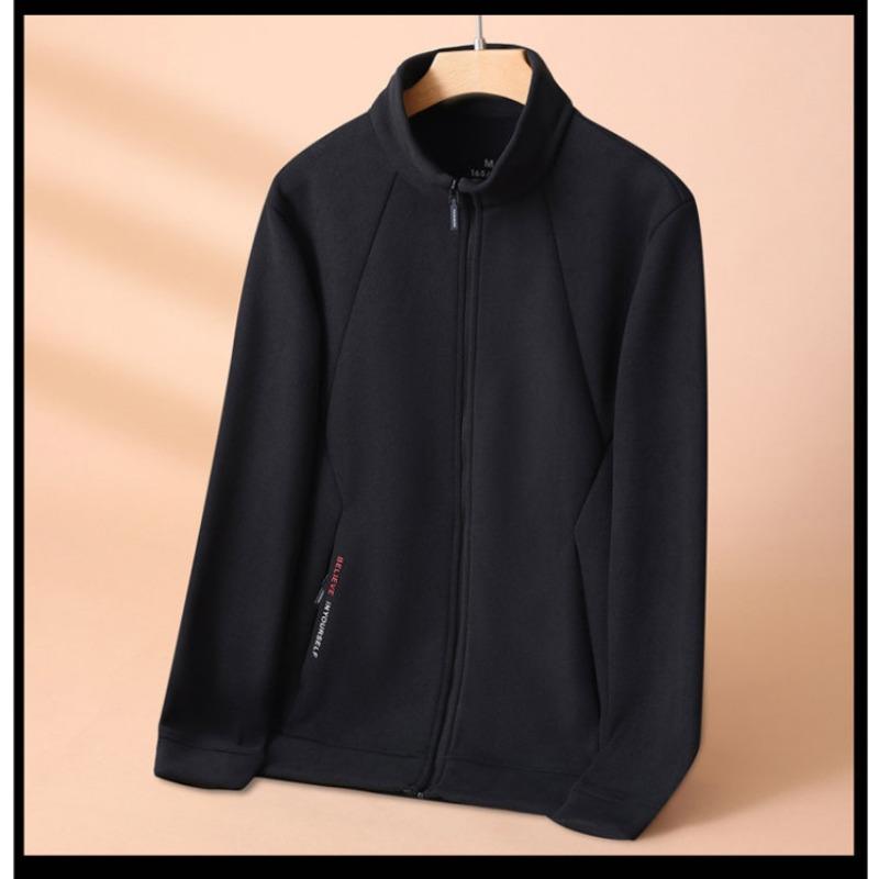 Nová podzimní a zimní pánská bunda Polar Fleece zesílená ležérní bunda korejský styl trendy velká velikost ležérní móda muži