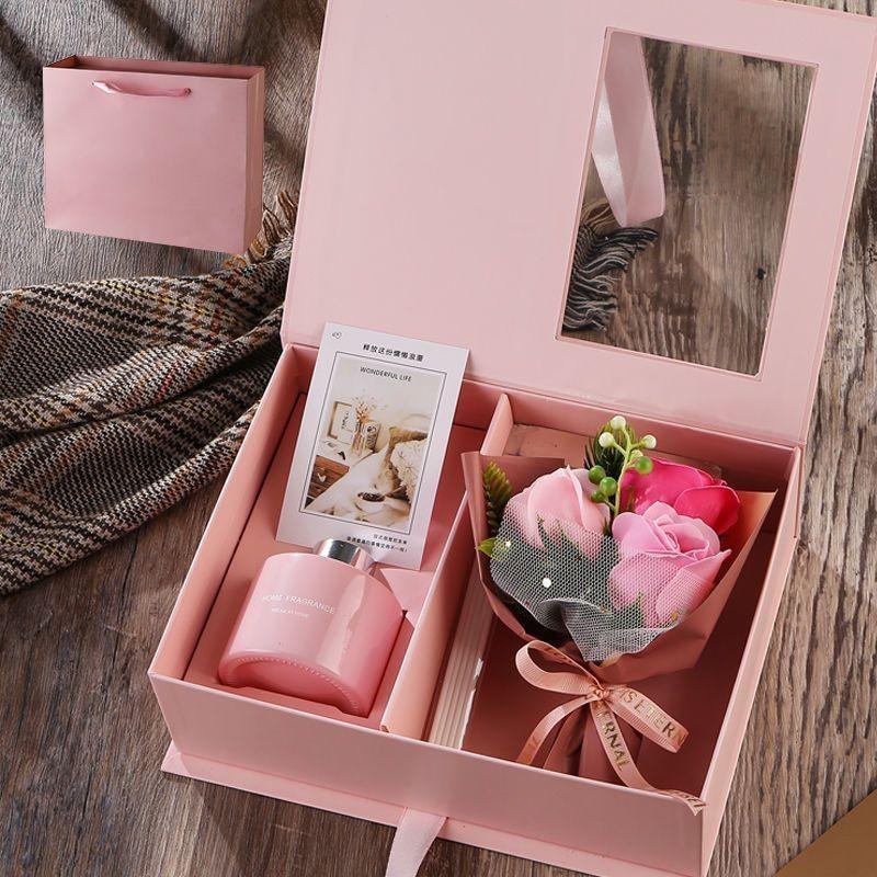 Premium Aromatherapy Diffuser Artificial Flower Gift Set Long Lasting Scent For Birthday Valentines Mothers Day Home Decor