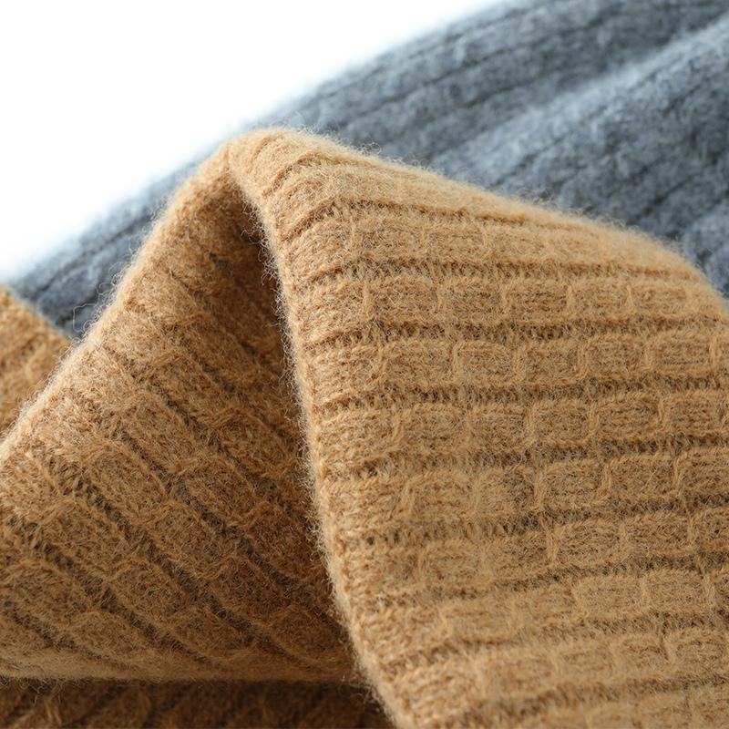 Women's Cashmere Hat Qinghe Cashmere 30% Cashmere 70% Wool Women's Autumn and Winter Cashmere Headscarf Soft and Warm