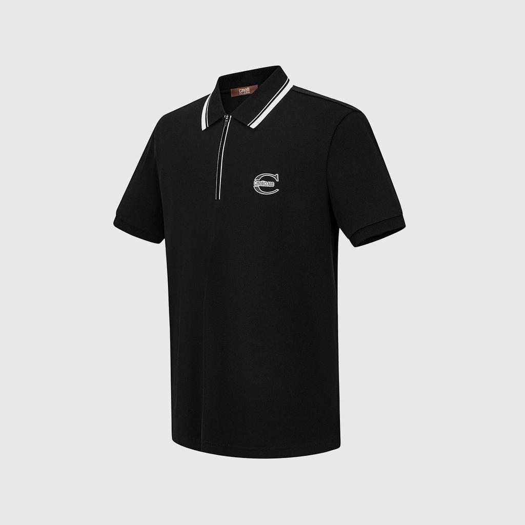 Spring and Summer Zipper Casual Commuting Short-Sleeved Men's Polo Shirt