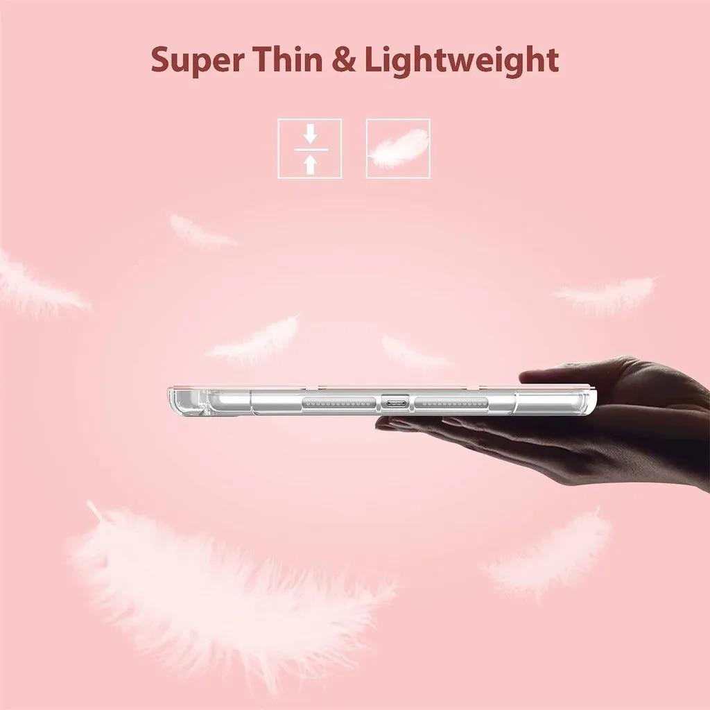 Mykt silikondeksel for Lenovo Tab M11 11 tommer 2024 Pad 11 P11 11,5 M10 Plus 10,6 P11 Plus Pro 11,5 Triple Fold Transparent deksel