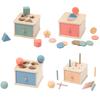 Montessori Wooden Color Shape Sorting Toy Drawer Box Busy Board Matching Game for Kids Fine Motor Skills Training Sensory Toy