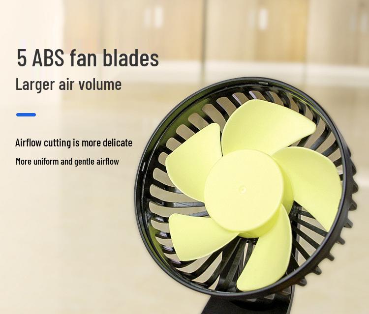 Dual-Head Rotatable Portable Car Fan