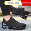 Mode Anti-Smash Sicherheitsschuhe Herren Stahlkappe Sneaker Luftpolster Sport Arbeitsschuhe Männlich Bauarbeit Sicherheitsstiefel Männlich Atmungsaktiv