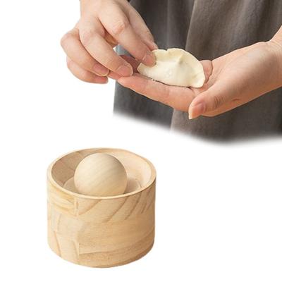 Dumpling Maker Wooden Dumpling Press Tool Multipurpose DIY Steamed Stuffed Bun Empanada Mold Making Tool for Beginners Home Kitchen Use