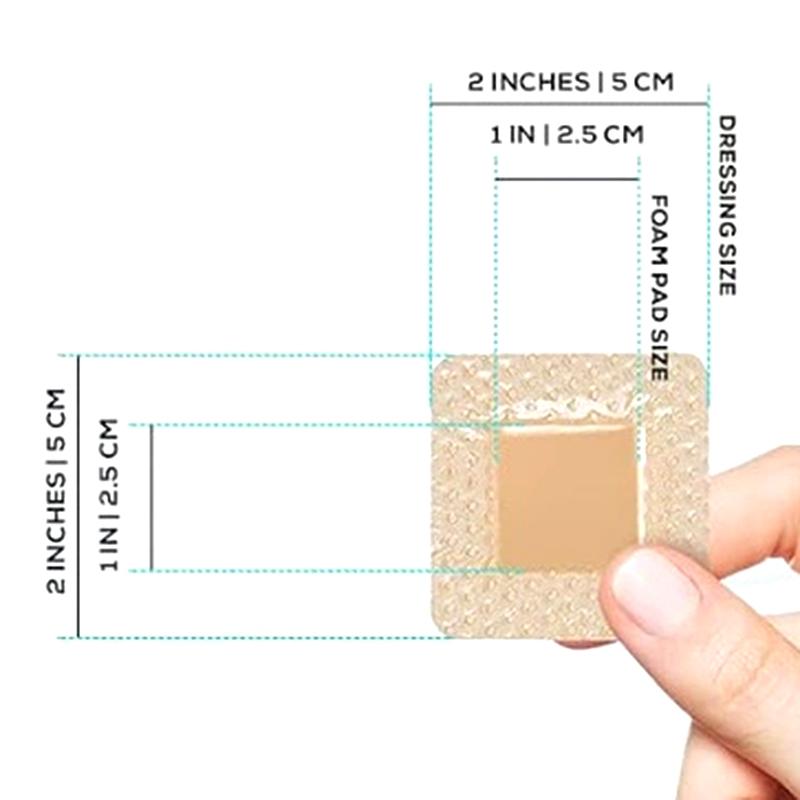 

1Pcs Silicone Foam Dressing, Waterproof And High Absorbency Wound Bandage,Silicone Foam Pad For Wound Care